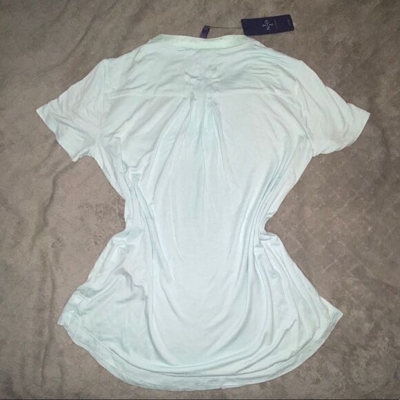 NWTs NYDJ Half Button Faux Pocket Shirt in Ambrosia Size XS - Picture 7 of 10